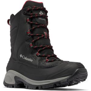 Columbia Mens Bugaboot III Waterproof Snow Boot, Black/ Bright Red, 11