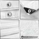 White Tarp 10x12 Feet, 10 Mil Thick Waterproof Poly Tarps Cover UV Resistant, Rip & Tear Proof with Metal Grommets Every 20 Inches