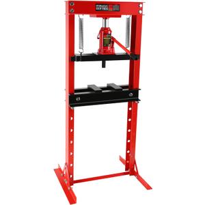 Hydraulic Shop Press,20 Ton H-Frame Garage Floor Adjustable Shop Bearing Press with Stamping Plates to Bend, Straighten, Or Press Parts, Install Bearings & U-Jointsess (Red)