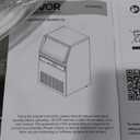 VEVOR Commercial Ice Maker Machine, 130Lbs/24H with 33Lbs Storage, 45 Cubes per Cycle, Stainless Steel Freestanding & Under Counter Ice Maker with LED Display & Self-Cleaning, for Home Bar Restaurant (Silver)