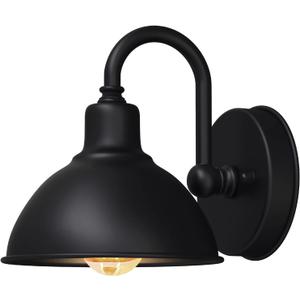 Barn Light Gooseneck Light- Small Farmhouse Outdoor Lighting, 1-Light Outdoor Gooseneck Lighting Farmhouse Wall Sconce for Patio Porch Garage (6.4" Diameter, 1pc)