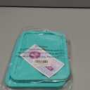 Replacement Lids for Pyrex 7211-PC 6 Cup Rectangle, Silicone Storage Cover Lid for Glass Bowl 2 Pack with Date Mark Turquoise