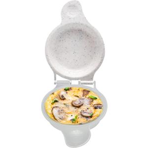 Good Living Microwave Egg Muffin Pan  Quick 1 Minute Breakfast Sandwich Maker, Non-Stick, BPA-Free & Dishwasher Safe