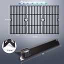 Hiorucet Grill Grease Tray Kits for Dyna Glo DGF493BNP Replacement Parts, Backyard BY13-101-001-12, Adjustable 24''-30'' Drip Pan, Grates, Heat Plates for Dyna Glo Grill Replacement Parts 4 Burner.