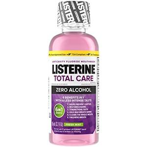 Pack of 2, Listerine Total Care Zero Mouthwash, Fresh Mint, 3.2 Ounce