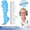 CHARMKING 3 Pairs Open Toe Compression Socks for Women & Men Circulation 15-20 mmHg is Best Support for All Day Wear