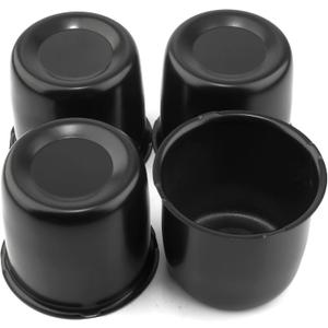 4Pcs 3.31 inch Wheel Center Caps Fit 3.31" Center Bore Truck Trailer RV SUV Wheels Rims, Carbon Steel Matt Black Push Through Hub Covers