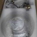 Vintage Pendant Light - Bronze Gold Pendant Lights Kitchen Island with Handblown Floral Glass, Large Lighting Fixtures with Adjustable Hanging Chain for Kitchen, Island, Dining Room, Entryway (16.14 inch)