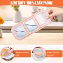 Xorim Stainless Steel Snack Containers, Reusable Stainless Steel Snack Box, 3 Compartments, Divided Food Storage Containers for School, Home and Travel, White Lid