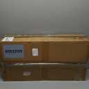 29x14 in Snow Shovel with 5-Position Angled Blade & Adjustable Handle, Heavy Duty Metal Snow Pusher Shovel with Wheels for Driveway, Doorway, Sidewalk, Pavement, Black & Red