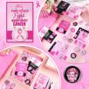 Cunno 120 Pcs Breast Cancer Awareness Button Pin on Pink Ribbon Cards, Include 60 Ribbon Badge Button 60 Hope Faith Cards for Women Breast Cancer Awareness Month Support Charity Supplies