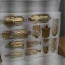 Yaomiao 30 Pcs Vases Bulk Colored Flower Glass Bud Vases Valentine Vintage Colored Glass Bottles Colorful Rustic Embossed for Home Wedding Table Decorations Gifts (Gold Series)