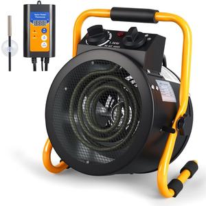 Greenhouse Heater with Thermostat, 1500W Portable Outdoor Heaters for Patio, Greenhouse, Winter Plants, Grow Tent, Flower Room