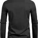 Mens Slim Fit Dress Shirts Wrinkle Free Formal Wedding Long Sleeve Button Down Shirts (Black, XS)