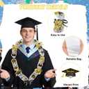Candy Leis for Graduation 2026 - Candy Lei Making Kit Clear Poly Tubing Gold Black, 12 Tubing Clear, 2 Rolls Ribbon, 72 Paper Cards 12 Stickers DIY Grad Gift Supplies College High School