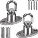 SELEWARE Silent Ball Bearing Swing Hangers, Heavy Duty 360° Rotate Swing Swivel Hook for Wooden Playground Yoga Hammock Chair Rope Punching Bag Porch Tire Web Swing Sets, 1200 Capacity, 2 Pack