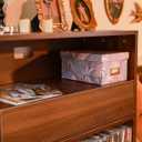 Decorative Storage Box with Lid, Foldable, Purple Squid, Metal Label Frame, Fancy, Cardboard Paperboard Keepsake box, Photo Storage for Memory, Home Decor, knick-knacks and Wool Organizer