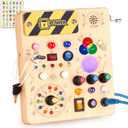 Konijiwa Busy Board, Montessori Toys for 1-3 Years Old Boys & Girls, Sensory Toys for Kids with Autism, Toddlers Learning Activity for Early Development (Busy Board v5)