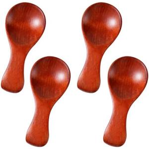 16pcs Small Wooden Spoons, Mini Condiment Spoons Tiny Miniature Wooden Serving Utensils for Spices Sauces Sugar Honey