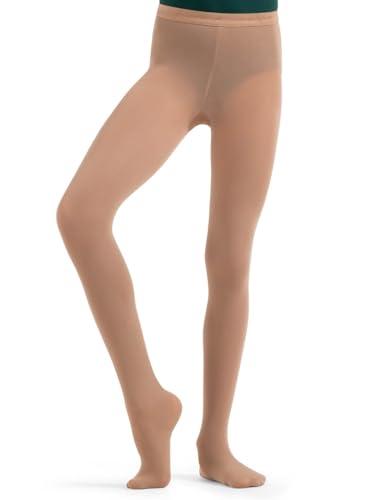 Capezio Girls 8-12 Ultra Soft Transition Tight, Light Suntan, 8-12, 3 Pieces