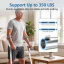 Forearm Crutches for Adults with 15-Level Adjustable Height, 350LBS, 1 Pair, Large