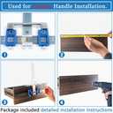 King&Charles Cabinet Hardware Jig, Metal Cabinet Handle Jig with Automatic Center Punch, Perfect Set - Avoid Jitter Caused by Direct Drilling, Use for Handles and Pulls on Drawers/Doors.
