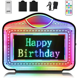 App Programmable LED Bottle Service Sign with Scrolling Message
﻿ RGB color changing vip letter presenter handheld light up board for nightclub, bar, party - includes 5 erasable markers ﻿
