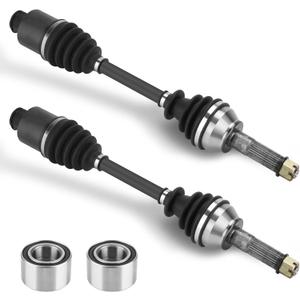 Rear CV Axle & Wheel Bearing Set for Polaris Sportsman 400 450 500 570 700 800 EFI/HO 2006-2014, 2 Pack Left/Right 4340 Chromoly Steel Drive Half Shafts Assembly Replace for 1332935 1332421 1332511