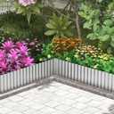 Metal Garden Edging Border, Corrugated Steel Landscaping, DIY for Lawn (Silver, 8 Inch x 20FT)