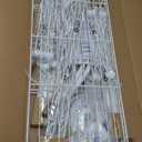 Ulif U11 Over Washer and Dryer Shelves, 3 Tiers Laundry Room Storage and Organizer Standing Shelf, Metal Freestanding Clothes Drying Rack, 33.9" W x 19.7" D x 77.6" H, White