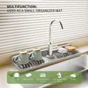 Faucet Mat for Kitchen Sink, 2025 New Silicone Sink Splash Guard, 7Slope Fast Self-draining, Fast Drying Tidy Faucet Mat Splash Guard