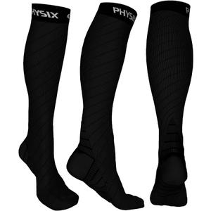 Physix Gear Compression Socks 20-30 mmHg - Men & Women - Running, Nurses, Shin Splints, Flight, Travel l/XL