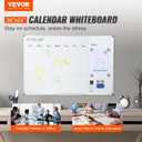 VEVOR Dry Erase Calendar for Wall, 36 x 24 Inches Whiteboard Calendar, Monthly Planner Magnetic Dry Erase Board, 1 Magnetic Erase & 2 Dry Erase Marker & Movable Tray for Restaurant Office Home School