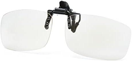 Riwissipa Reading Glasses Clip On and Flip Up Blue Light Blocking Magnifying Glasses Magnifiers Lenses Readers for Unisex (Transparent, 3.5)