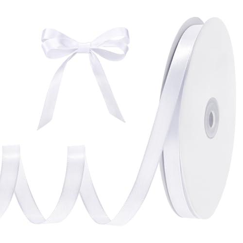 woric White Ribbon 3/8 Inch 120 Yards Thin Ribbon White Satin Ribbons for Hair Gift Wrapping Bow Making Gift Bags Jewelry Beaded String Balloon Sewing Cards DIY Crafts Easter Decorations