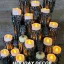 Homemory 48-Pack Novelty Flickering Flameless Tea Lights Candles, 200+Hours Battery-Operated LED Fake Candles for Wedding Table Centerpieces, Proposal, Anniversary, White Base, 1.5''xH1.3