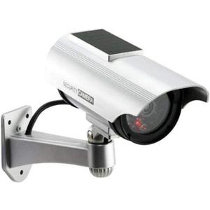 Solar Indoor/Outdoor Dummy Security Camera with LED (2-Pack)