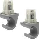 Gray Sun Visor Support Clip, Replacement Toyota Camry Corolla Matrix RAV4, Replaces OE: 74348-33040 (Sun Visor Support Clip Holder Bracket Hanger)(2PCS)