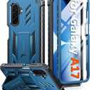 FNTCASE for Galaxy A17-5G Phone Case: for Samsung Galaxy A17 with [Built-in Screen Protector & Kickstand] [Military-Grade Drop Protection] Heavy Duty Protective Shockproof TPU Cell Phone Cover (Blue)