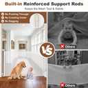 GRENFU Reinforced 50" Wide Retractable Baby Gates, Prevent Crawling Under