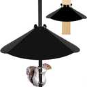 20 Inch Squirrel Baffle for Bird Feeder Pole, Adjustable Opening Size, for Up to 4x4 Inch Wide Wooden Post, Outside Pole Mount Bird House Guard for Outdoor Shepherds Hook