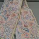 Uphome Bathroom Rug Runner Pink Floral Bath Mats Vinatge Ultra Soft Non Slip Bathroom Rugs Machine Washable Boho Farmhouse Medallion Shower Rug for Sink Tub Entryway, 18x47 inch