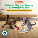 Interactive Cat Toys for Indoor Cats, Automatic Motion Activated Hide and Seek Cat Toy, Fast Rolling Ball in Cat Play Mat Keeps Cat Engaged (Red)