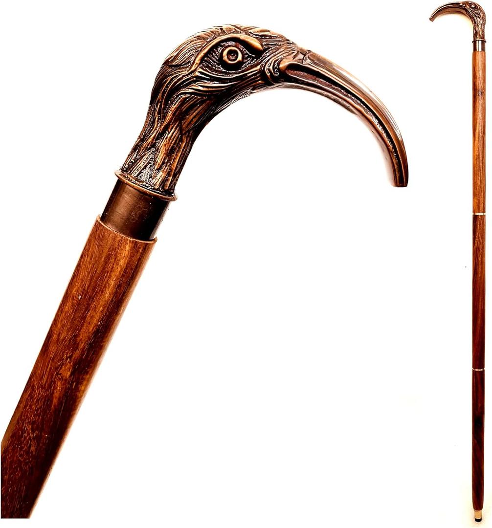 Walking Cane - Handmade,Wooden, Ergonomic, Stylish - Canes for Men, Cane for Women - Elderly Walking Sticks for Seniors, Unique, Wood