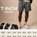 Mens Modal Athletic Gym Shorts 7 inch Air Layer Zipper Pocket Elastic Waist Casual Pajama Jogger Workout Short Pants (Large, Dark Gray)