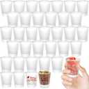 36 Pack Sublimation Shot Glasses Cups with Heavy Base Sublimation Blanks Cute Shot Glass Tumbler Bulk for Heat Press, Personalized Gift, Wedding, Party, Frosted 1.5oz