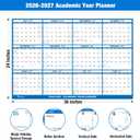24"x36" Academic Wall Calendar 2026-2027, 12 Months Large Calendar, Wet & Dry Erase Laminated, Vertical/Horizontal Reversible, Yearly Wall Planner with Julian Dates, JULY 2026 to JUNE 2027 ONLY