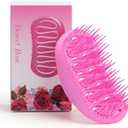 Daily Gard Scalp Massager and Shampoo Shower Brush, Detangling Hair Brush, Scalp Care Hair Brush Wet & Dry detangler for Men and Womenfor Straight/Curly/Thick/Long/Wavy/Damaged Hair, Pink Pack of 3