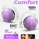 Micool Open Ear Headphones Bluetooth 5.4, Sport On Ear Headphones Wireless, Water-Drop Shaped Noise Cancelling Clip On Headset Bluetooth with Long Battery Life, Comfort Fit 4 Microphones Earphones