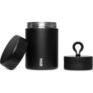 MiiR Airtight Coffee Canister, Portable Storage for Coffee, Tea, and Espresso, Stainless Steel Construction - Locks in Freshness for Your Favorite Beans and Leaves (Black)